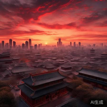 北京晚霞：这一刻，天空如梦，城市被惊艳染红