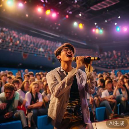 陈秀虎多才多艺，歌声火爆。