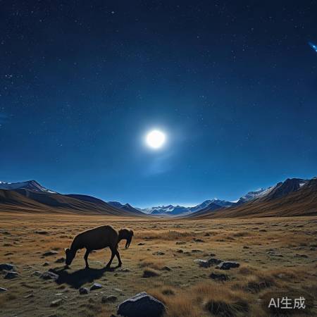 青藏高原月亮奇观