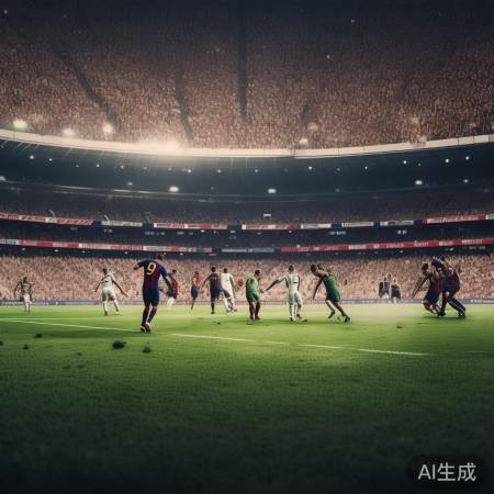 足球盛宴，巴萨皇马拼搏不息