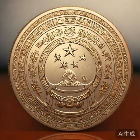 马年纪念币,国徽与马形象