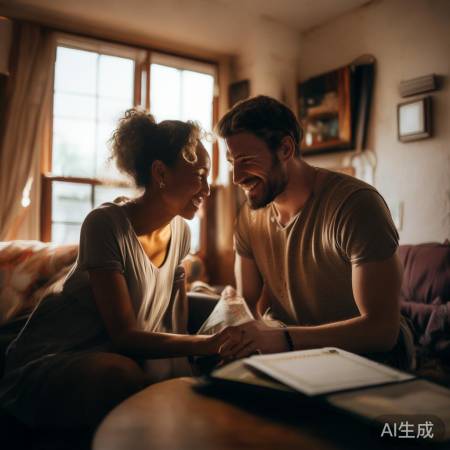 年终奖证书，夫妻共享温馨时刻