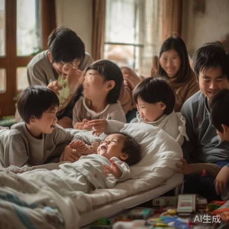 洪礼一家亲情满满