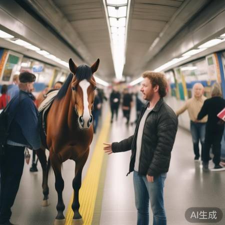 男子地铁牵马奇闻