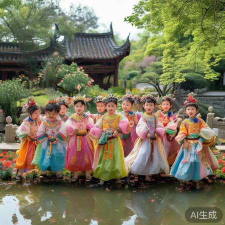 萌娃演绎大花轿新画风，童趣再现经典瞬间