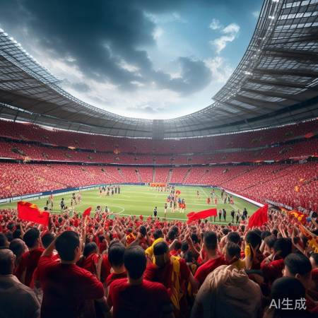 球迷助威，国足辉煌