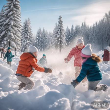 雪地欢乐，大寒魅力
