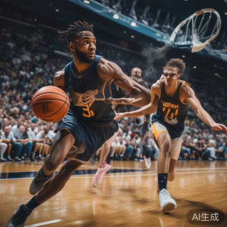 篮球比赛关键瞬间