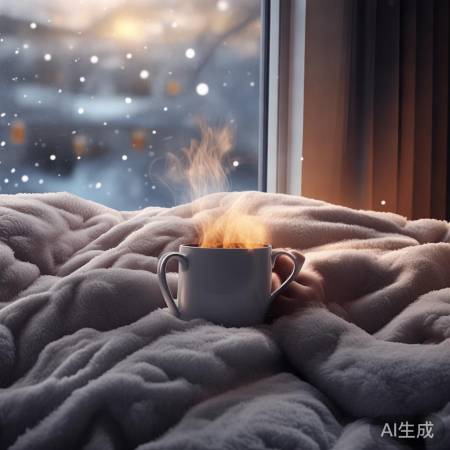 冬日午后，暖被窝里品奶茶