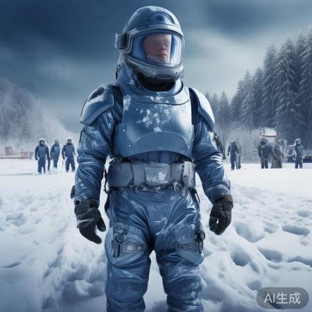 消防员冰甲,保暖行动两不误