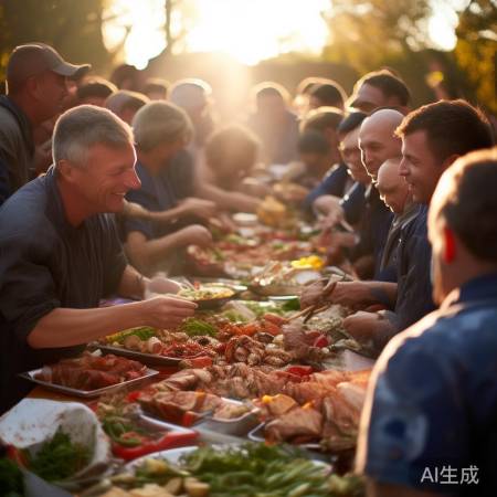 火锅盛宴，环卫工喜笑颜开