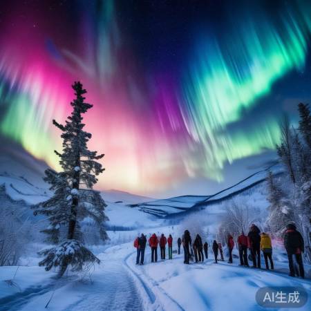 漠河极光：夜空璀璨，神秘再现！