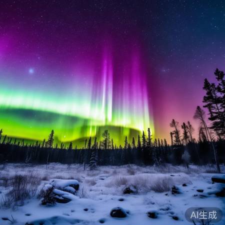 晴朗天气观极光