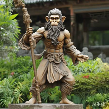 雕塑还原孙悟空,惟妙惟肖