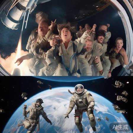 太空失重,美景飘浮