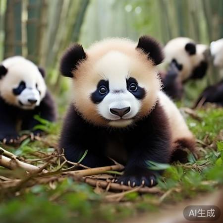 熊猫宝宝毛色变魔术