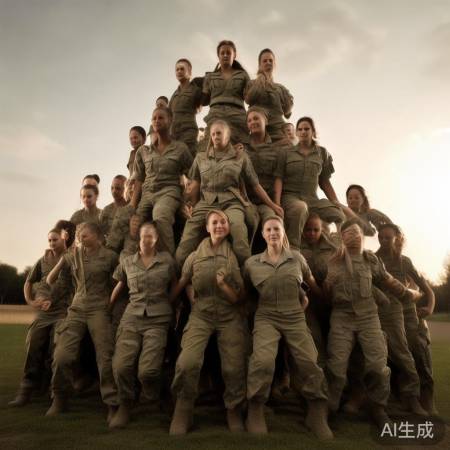 女兵团队精神感人