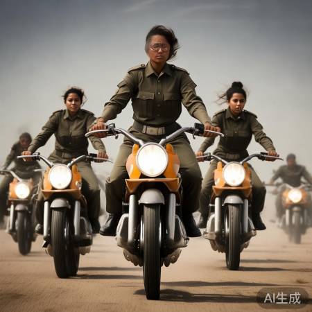 女兵叠罗汉展军威