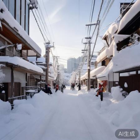 日本札幌积雪突破1米大关，四年一遇盛况再现