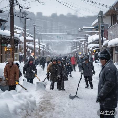 札幌居民团结清雪