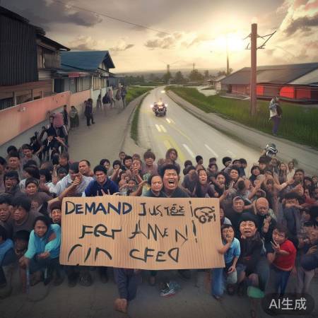 村民抗议金晨肇事逃逸