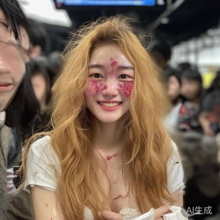 金晨受伤坚强微笑