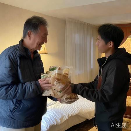 感动愧疚,款待父亲,家乡特产