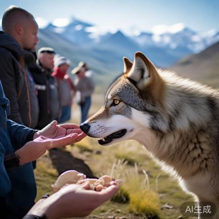 游客喂狼引热议