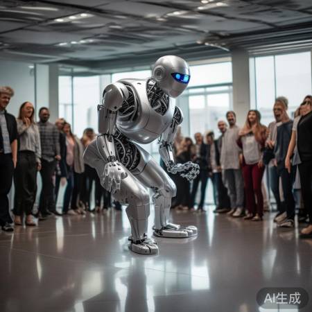 科技大佬观铁子机器人摔跤