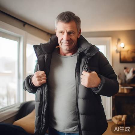 羽绒服热冒汗，换轻便衣