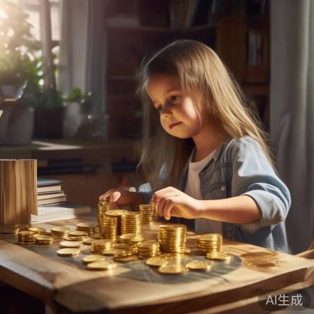 女孩用压岁钱买黄金，理财与教育