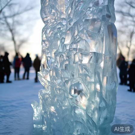 冰雕展持续，勿破坏艺术
