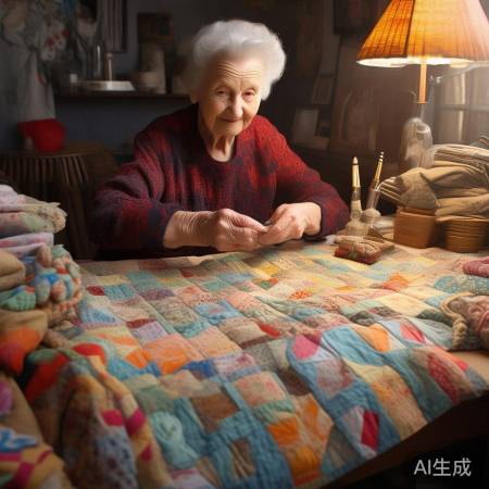 “李奶奶手缝温暖祝福”