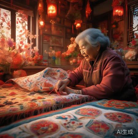 春节学李奶奶做礼物