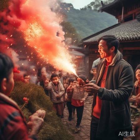 贵阳农村放鞭炮，重温儿时记忆