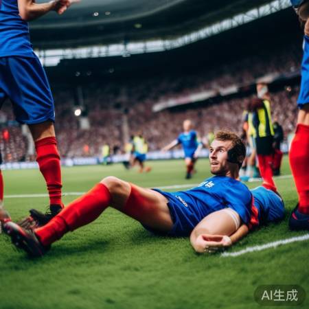 法国队员举牌摔倒，精神感人