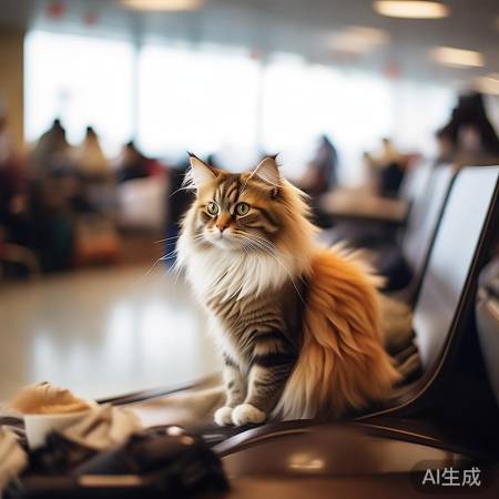 猫咪航班延误滞留机场