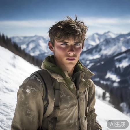 滑雪少年泪洒领奖台