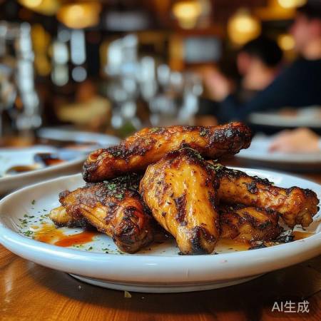 烤糊鸡翅味道佳