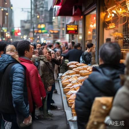 黄牛抢购高价面包