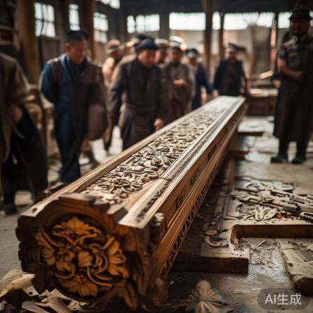 古木梁雕花，乾隆技艺杰作