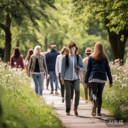 走路养生，心静自然美