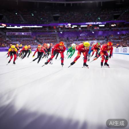 中国短道速滑队混合接力勇夺第四