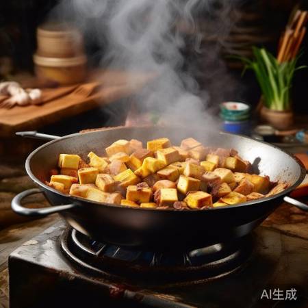 独特豆腐炒豆腐