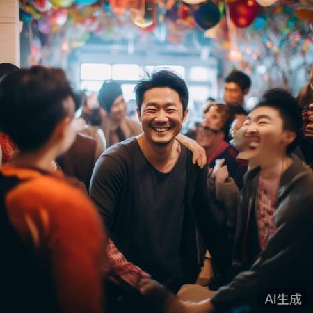 春晚后台氛围好，笑得灿烂