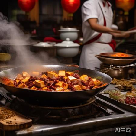 四川麻婆豆腐，麻辣鲜香