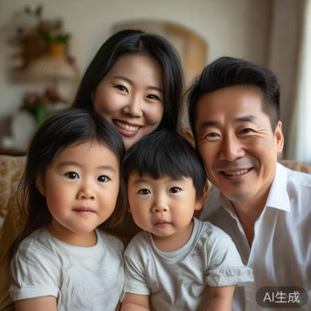 幸福满满，孩子可爱