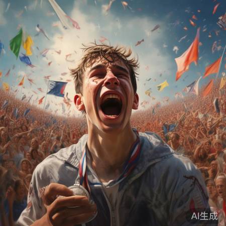 孙龙赛场泪洒银牌