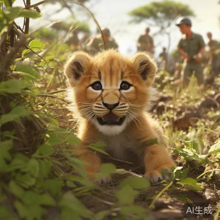 可爱小狮子引发搜救