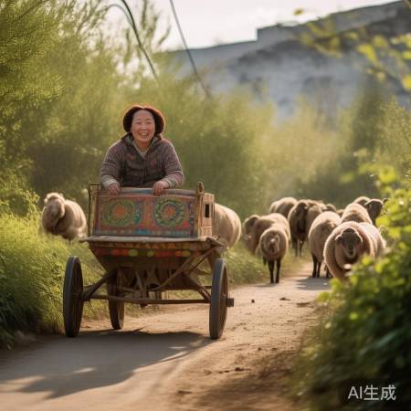 宁夏女子羊车启示生活智慧